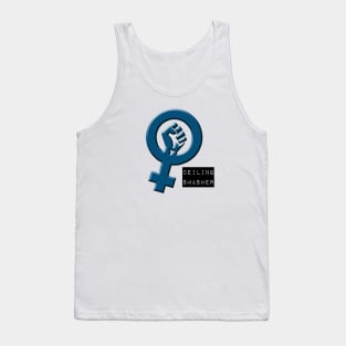 Feminist symbol CEILING SMASHER blue Tank Top